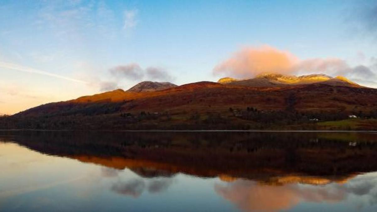 Panorama of Loch Tay shore, Firbush retreat