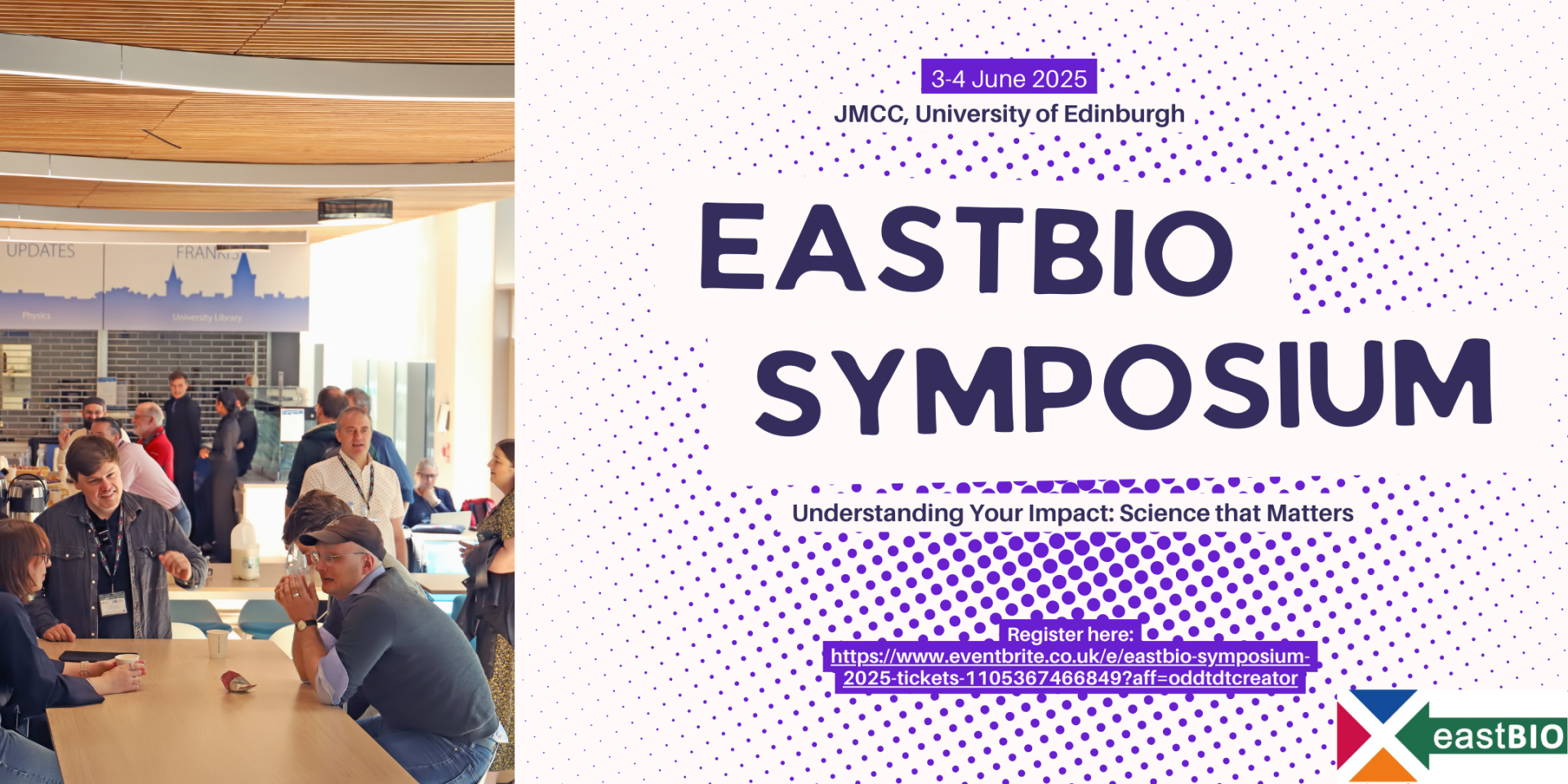 Banner advertising EastBio Symposium 2025