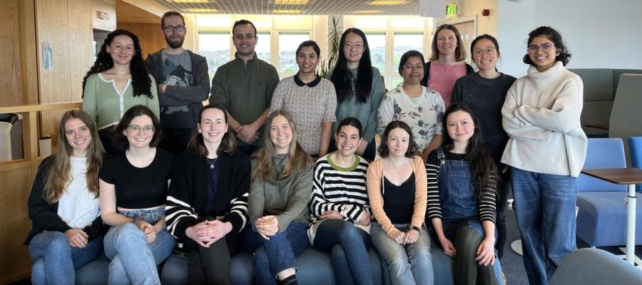 Lab group photo, with Adele and all members