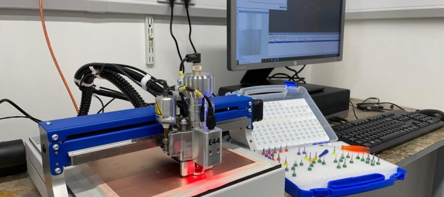 equipment on a lab bench