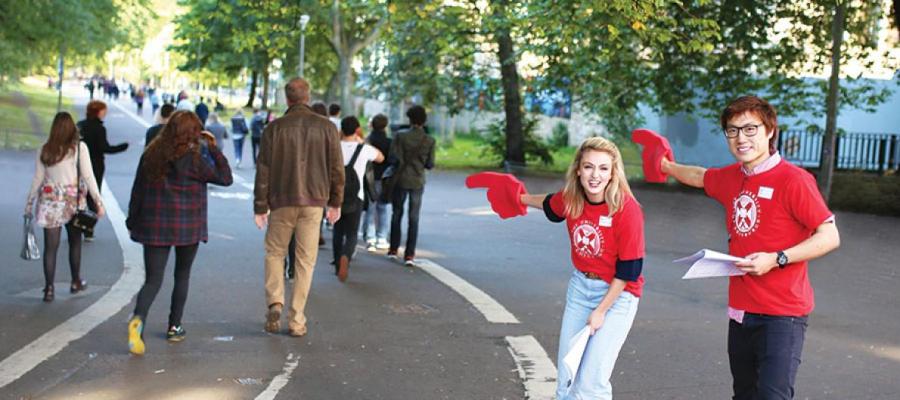 Students at open day