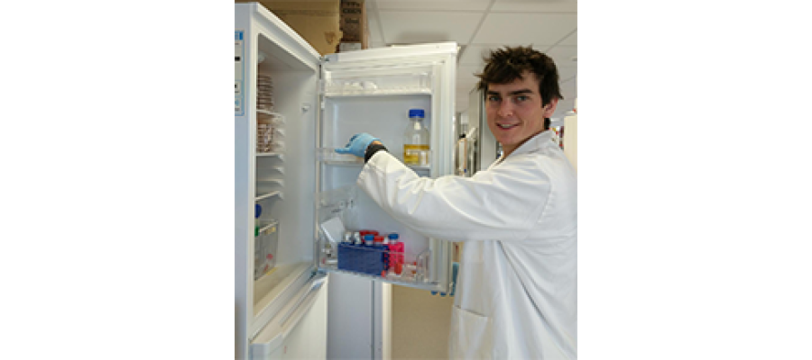 Alexander Orr working in the lab.