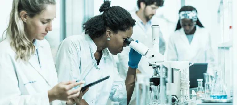 Scientists working in a lab