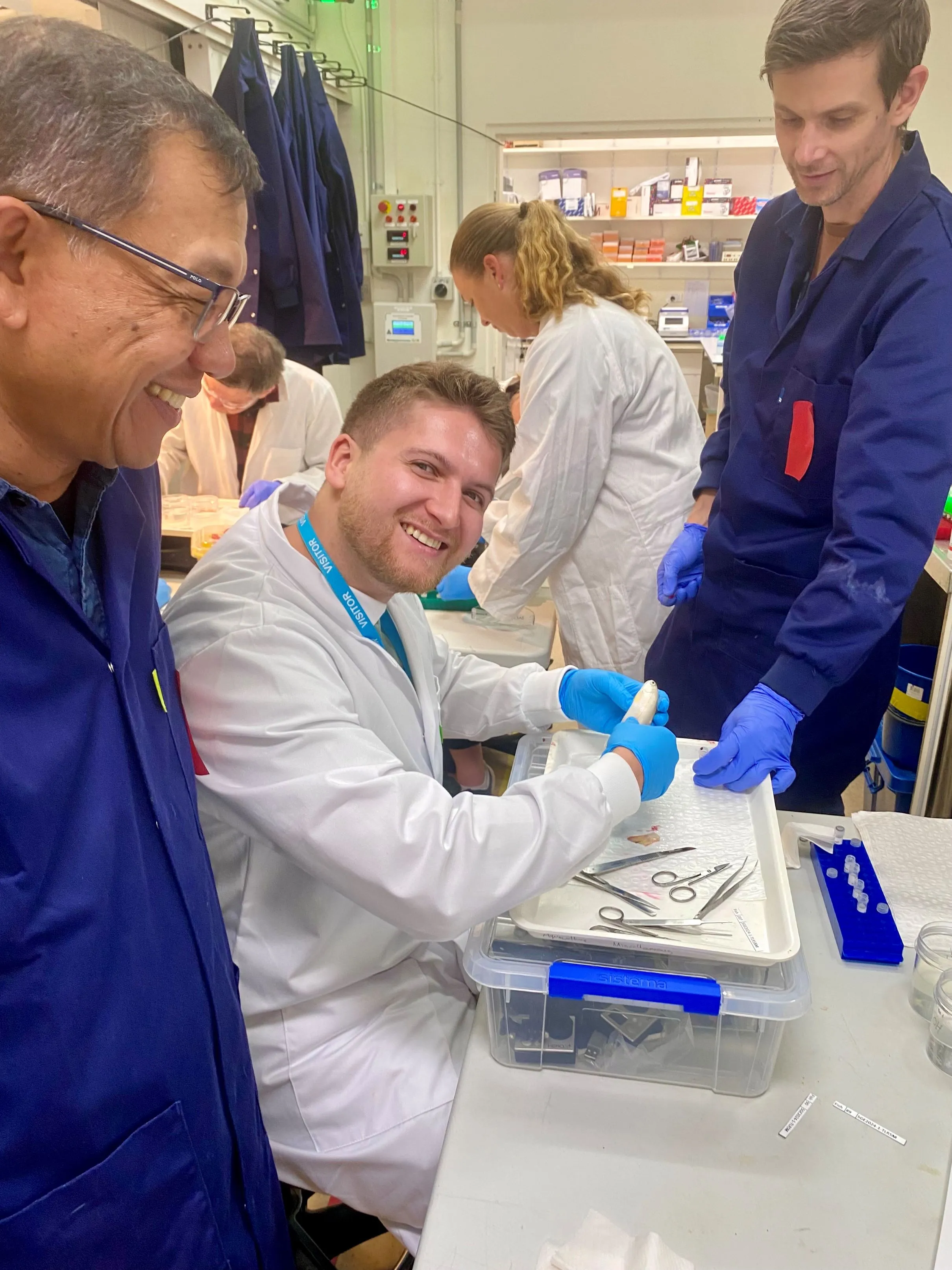 Image of Max in a lab