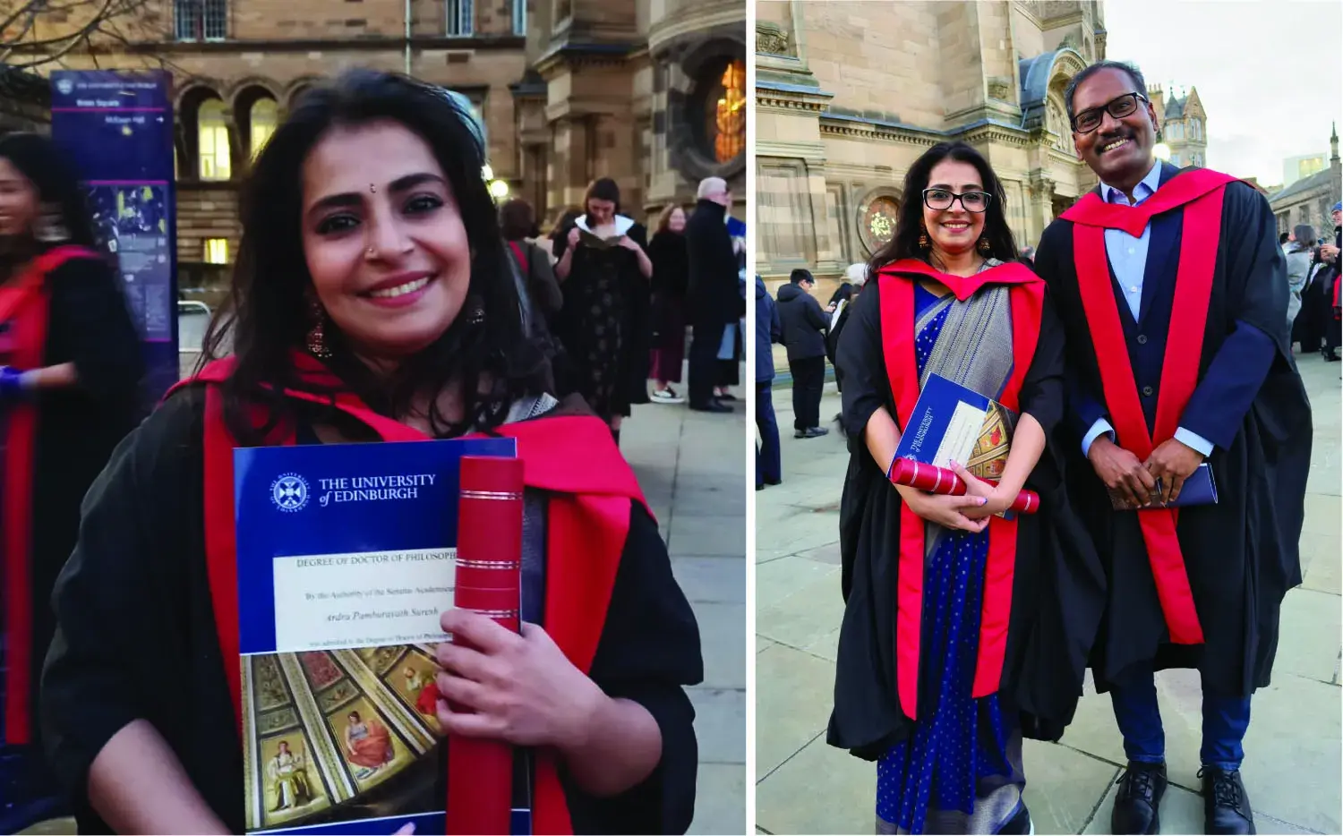 Ardra and JP at McEwan Hall