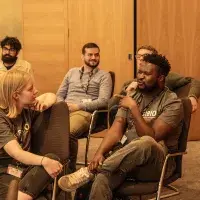 Image of EastBio students having a discussion