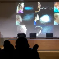 Pedro giving a talk at the Instituo de Recerca Josep Carreras 