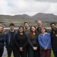 The Hardwick lab smiling in front of Firbush Activity centre