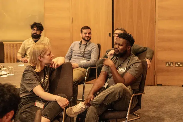 Image of EastBio students having a discussion