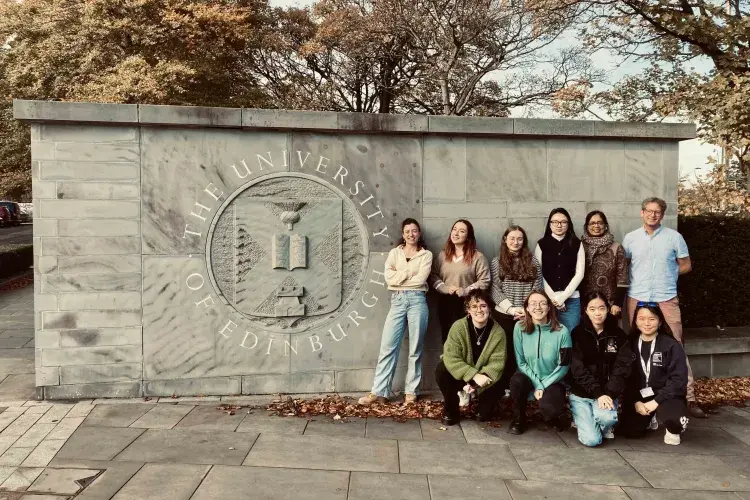 Group picture of lab members in the van Ooijen and Crosby labs mid 2025