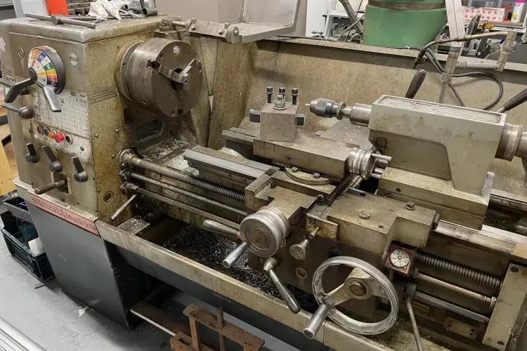 Photo of the Workshop's lathe