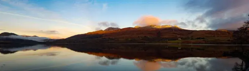 Panorama of Loch Tay shore, Firbush retreat