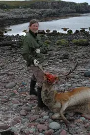Ali Morris during fieldwork.