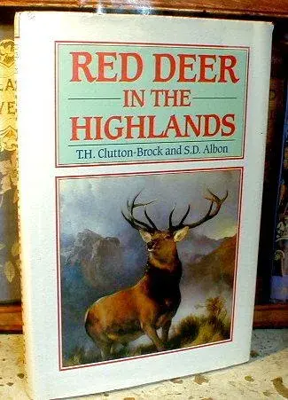 Cover of "Red Deer in the Highlands" - a painting of a red deer.