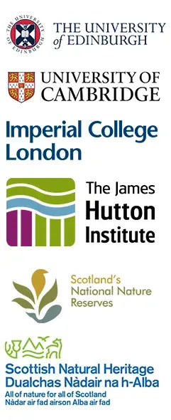 Participating institutions: the University of Edinburgh, University of Cambridge, Imperial College London, The James Hutton Institute, Scotland's National Nature Reserves and Scottish Natural Heritage.