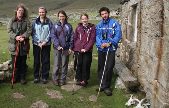 Group of Soay Sheep project field workers in St Kilda.