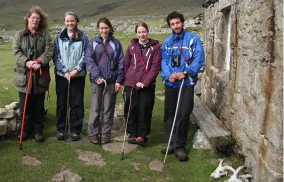 Group of Soay Sheep project field workers in St Kilda.