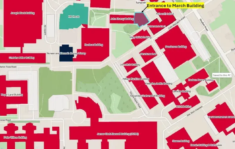 Kings Buildings site map