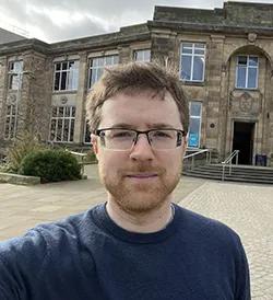 Photo of Andrew Maclean  outside Ashworth labs