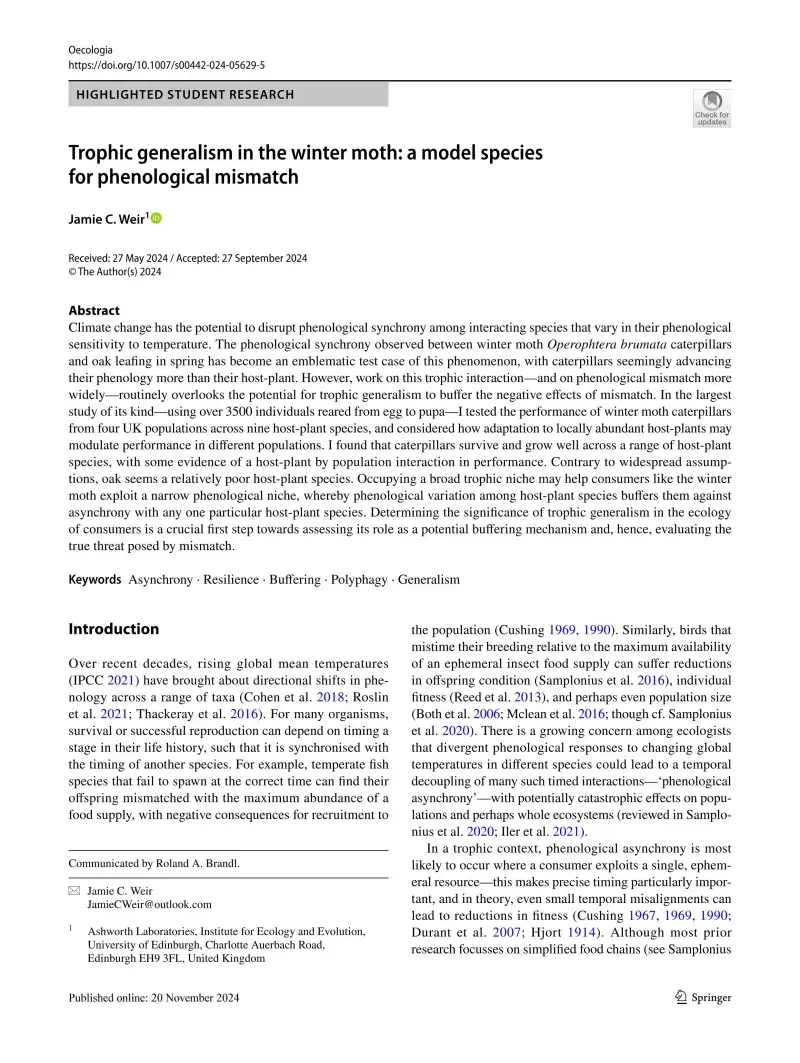 Screenshot of Weir's article