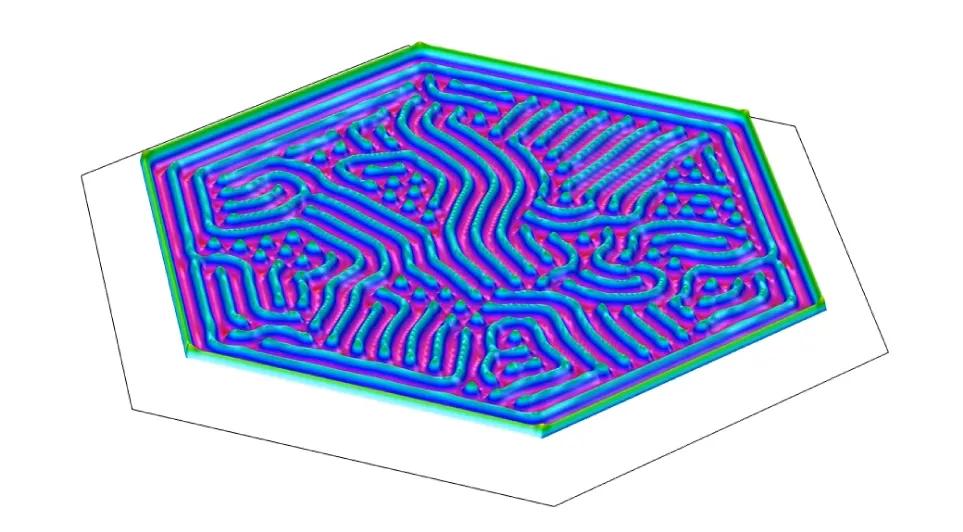 Model of a microridge pattern