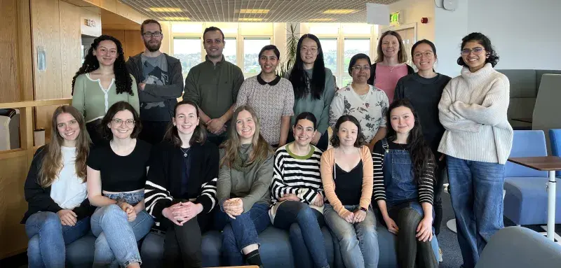 Lab group photo, with Adele and all members