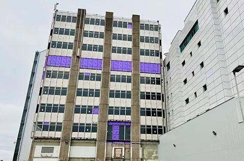 Photo of the Darwin building during refurbishment