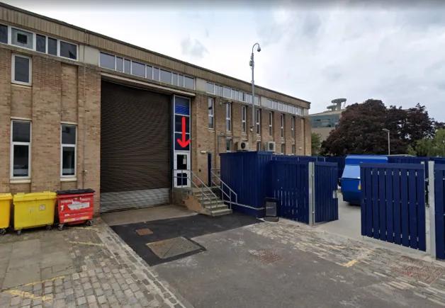 Photo of the goods entrance for the JCMB building