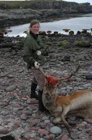 Ali Morris during fieldwork.