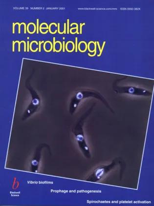 Cover of Volume 39 Number 2 Molecular Microbiology journal featuring trypanosomes.
