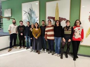 Photo of the lab griup members at the Royal Botanical Gardens Edinburgh