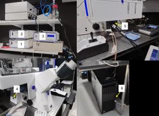 photos of microscope start up sequence