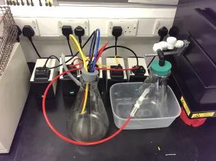 Photo of 4 pumps used for the Vari-X-link on a table