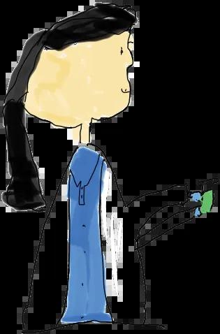 Drawing of a scientist by 9-year-old girl. 