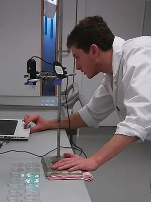 Photo of Joe Boyle in the lab