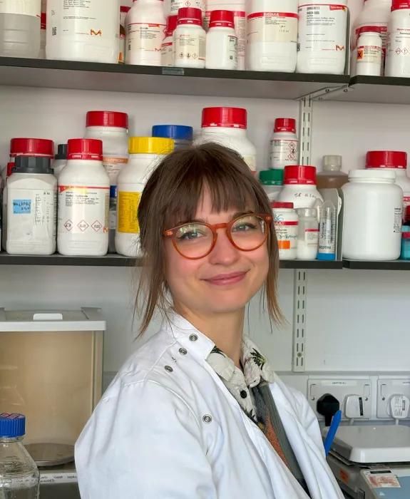 Photo of Sophia Tchertkova in the lab