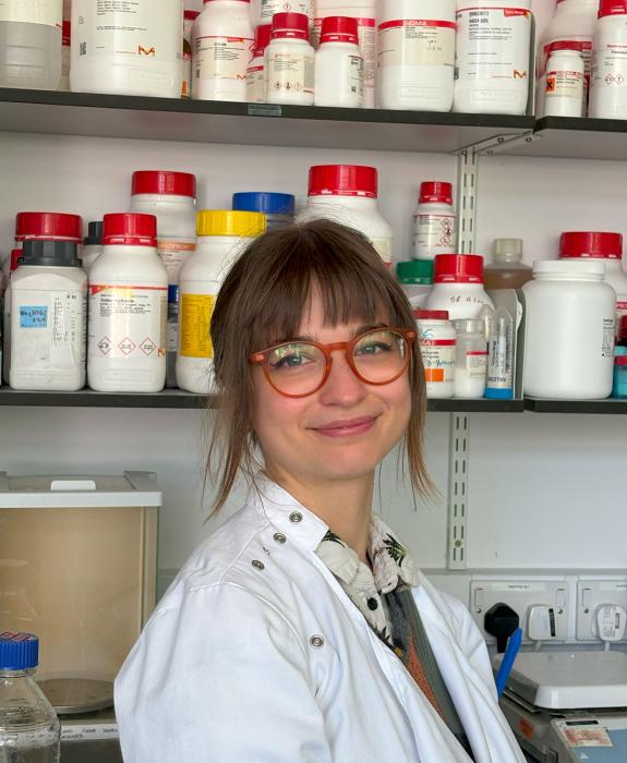 Photo of Sophia Tchertkova in the lab