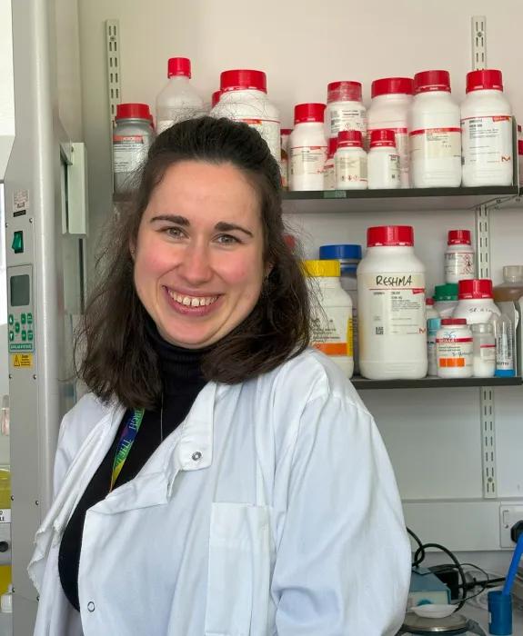 Photo of Tina Karagyozova in the lab