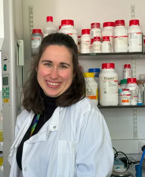 Photo of Tina Karagyozova in the lab