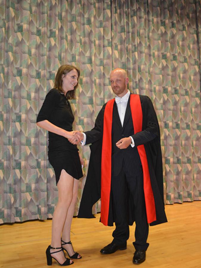 Plenderleith at 2016 Graduation
