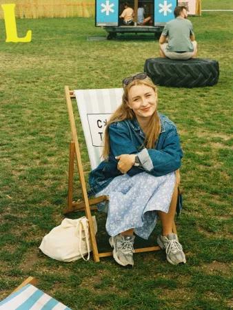 A person sitting in a chair