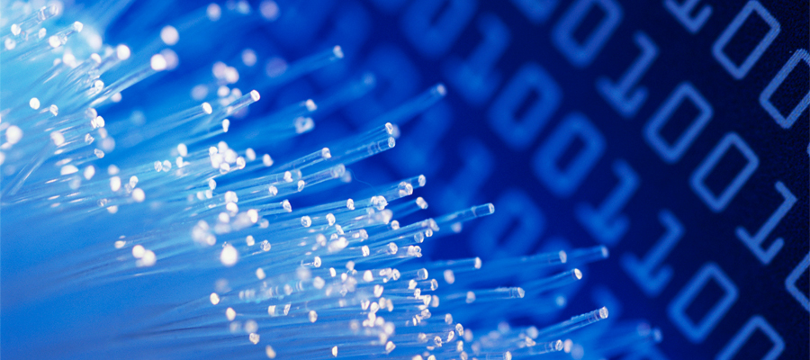 Fiber optic cable and binary code