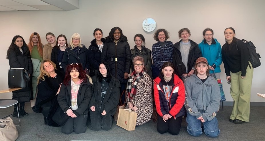 Group photo of the visiting students and their tutors at the Centre