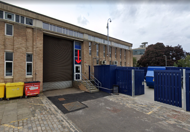 Photo of the goods entrance for the JCMB building