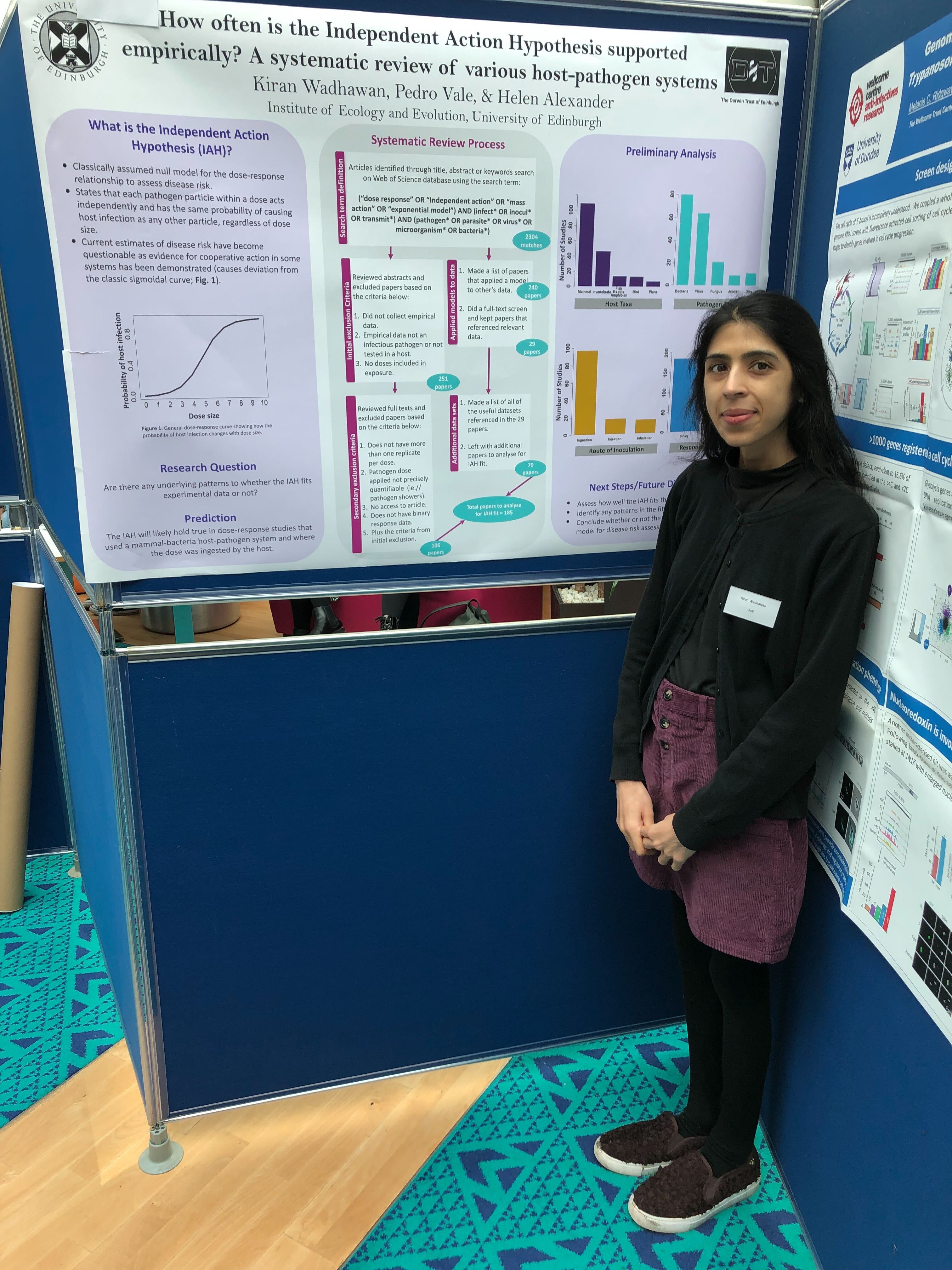 Kiran at her poster