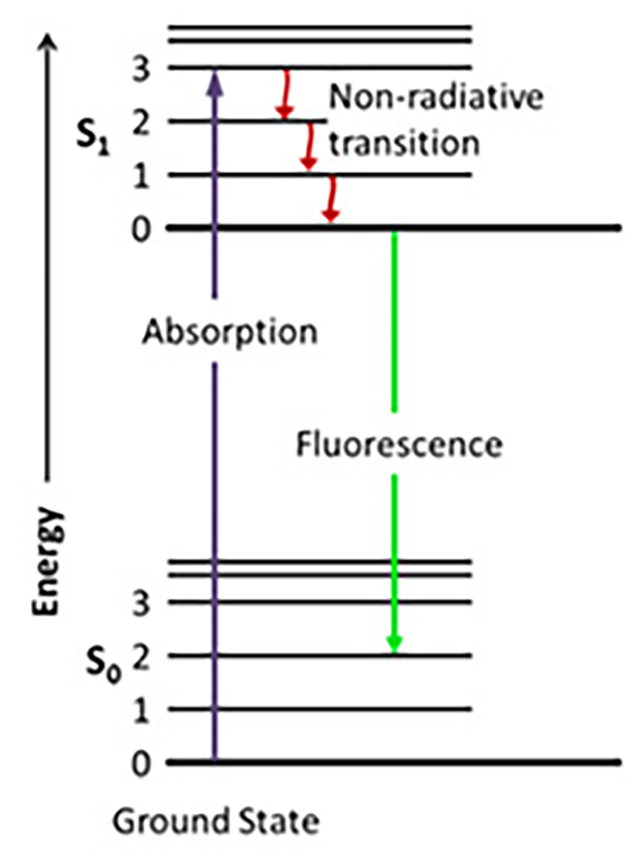 Jablonski diagram of flouresence