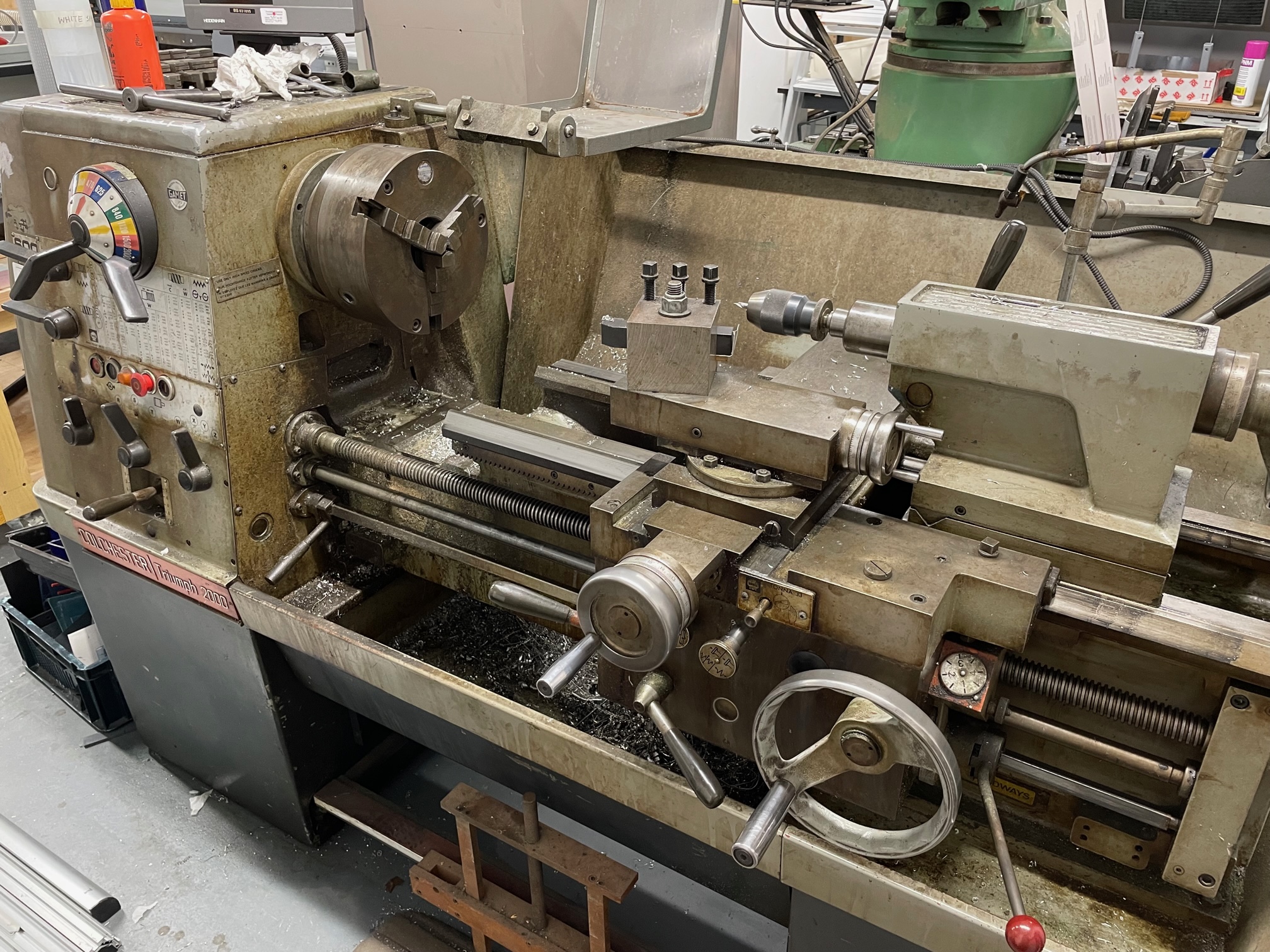 Photo of the Workshop's lathe