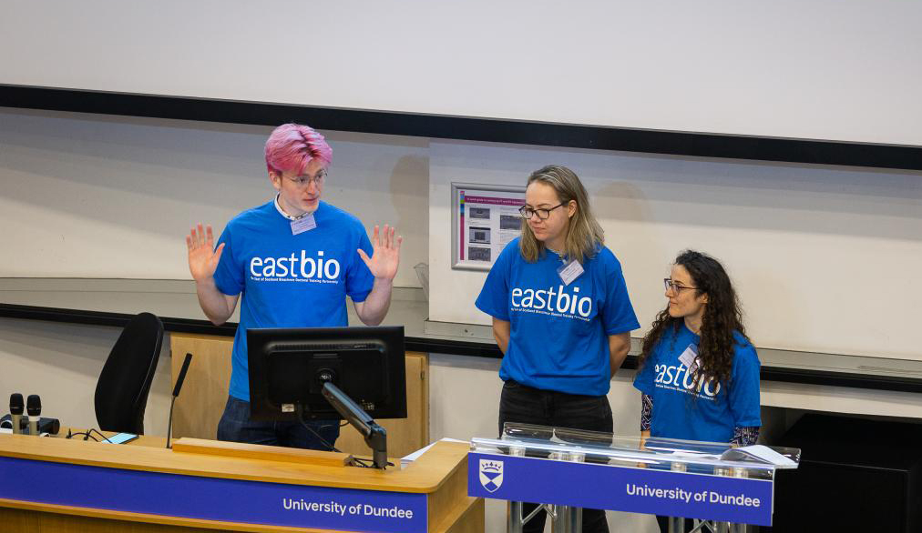 Student reps give welcome talk at the symposium